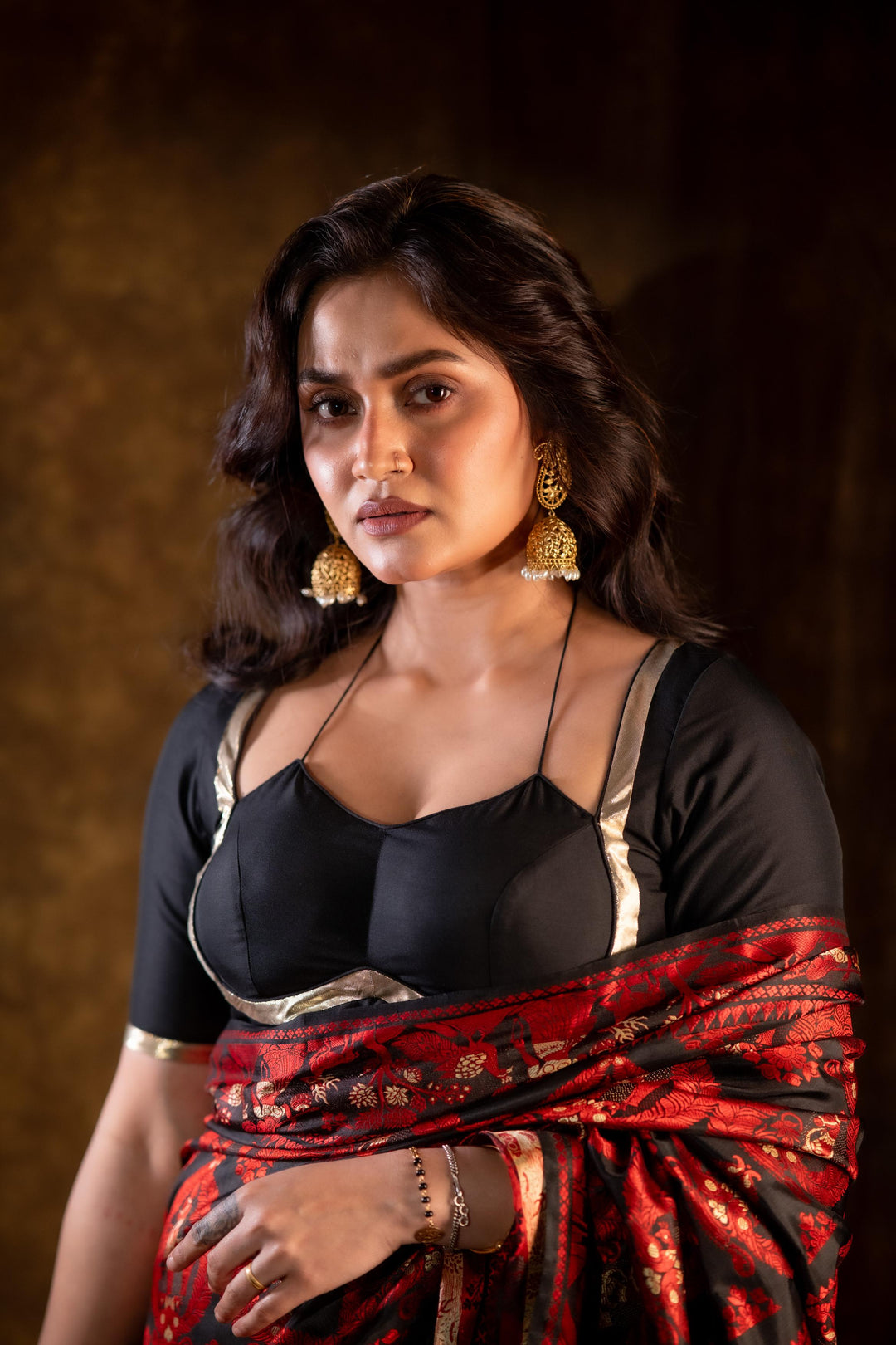 Midnight Muse Designer-Cut Pure Silk Blouse