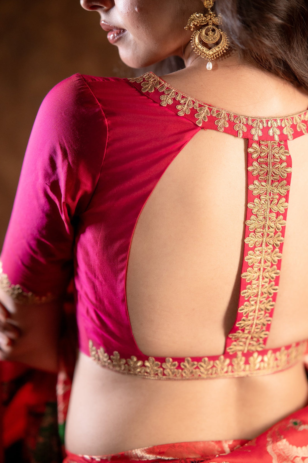 Maharani Ruby Heritage Zari Silk Blouse