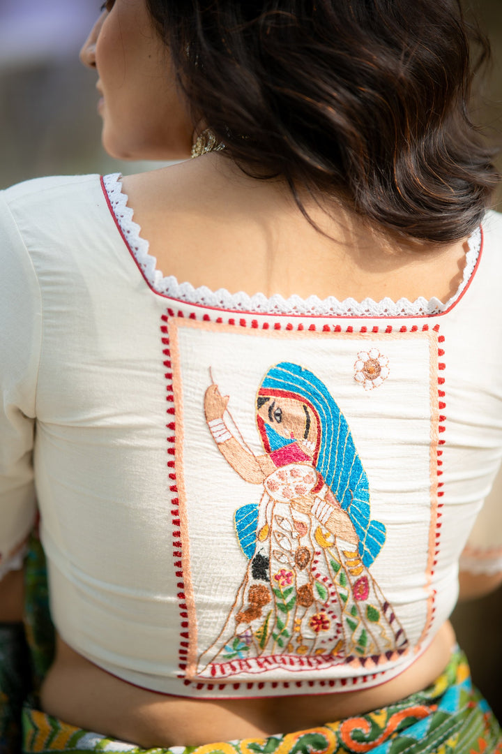 Nakshi Kantha Hand Embroidery Cotton Blouse