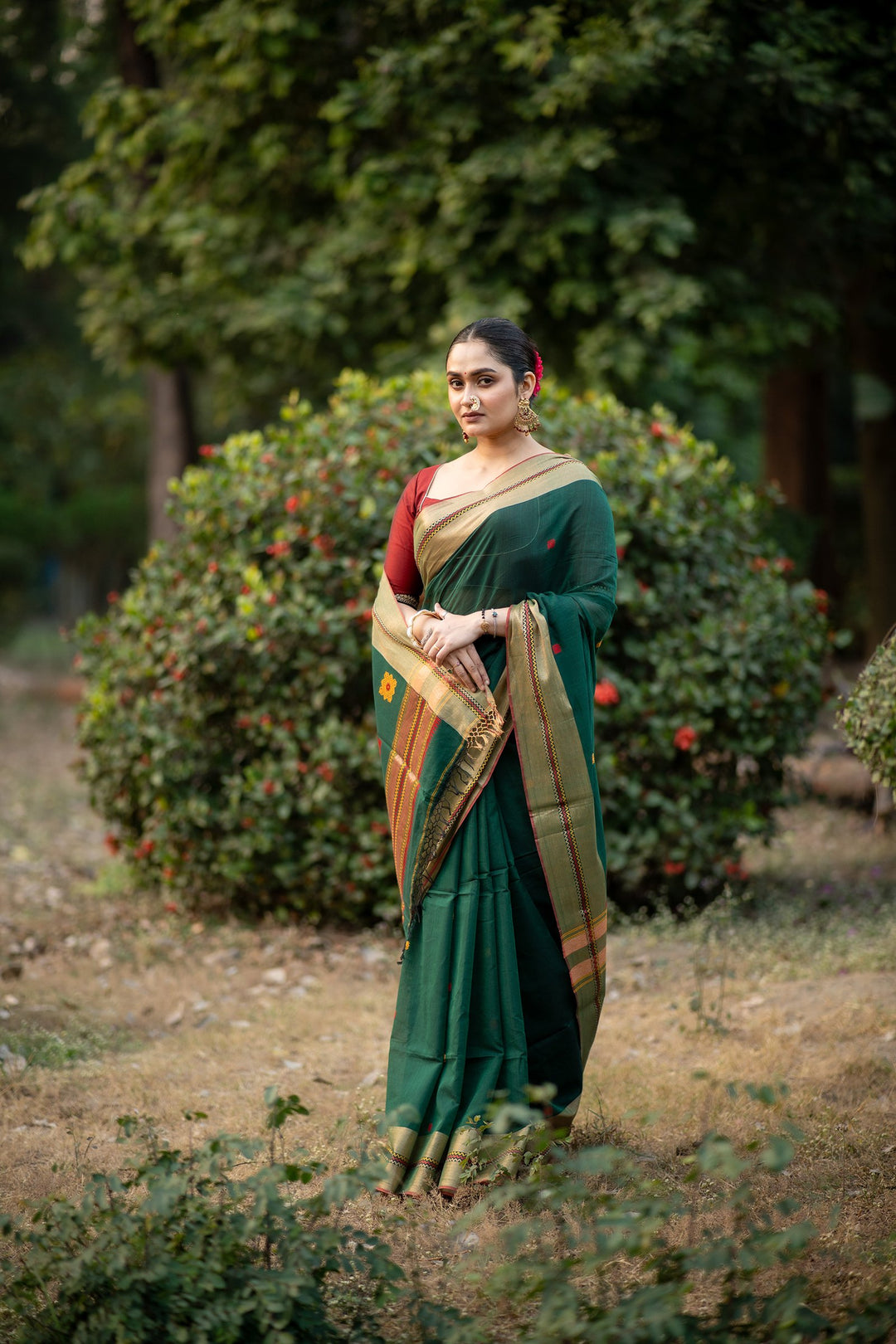 Aranya Phool – Cotton Jamdani Saree