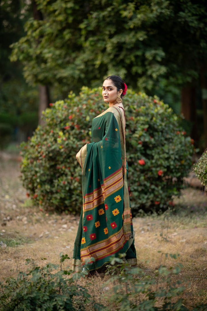 Aranya Phool – Cotton Jamdani Saree