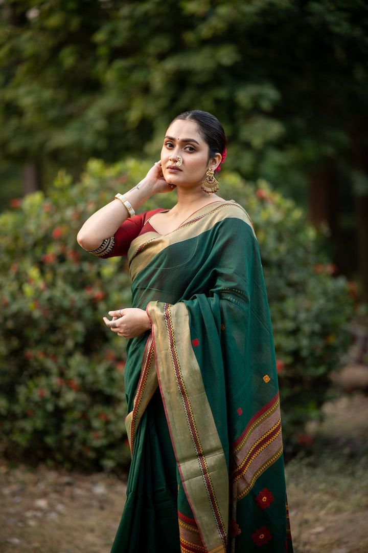 Aranya Phool – Cotton Jamdani Saree
