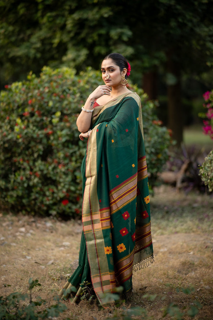Aranya Phool – Cotton Jamdani Saree