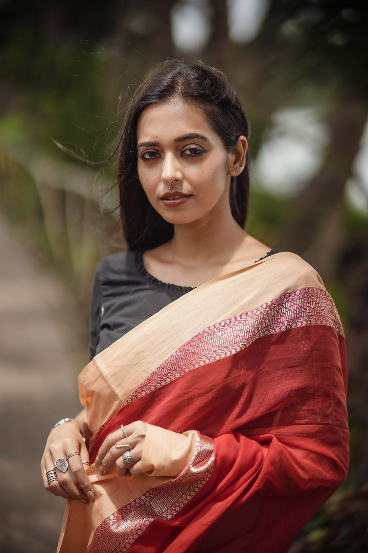 Rangamati Cotton Handloom Tangail Saree – Handwoven Elegance