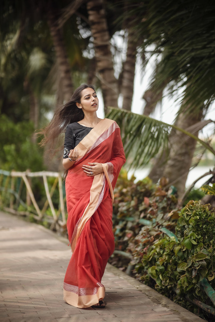 Rangamati Cotton Handloom Tangail Saree – Handwoven Elegance
