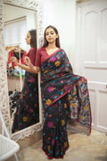 Rakta Jaba Premium Jamdani Saree - Signature Handloom Collection