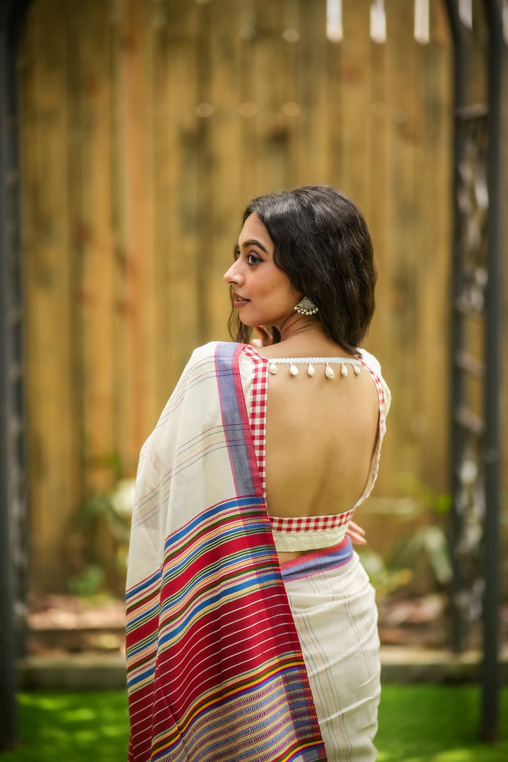 Threaded Tales: Kutch Weave on Handloom Cotton