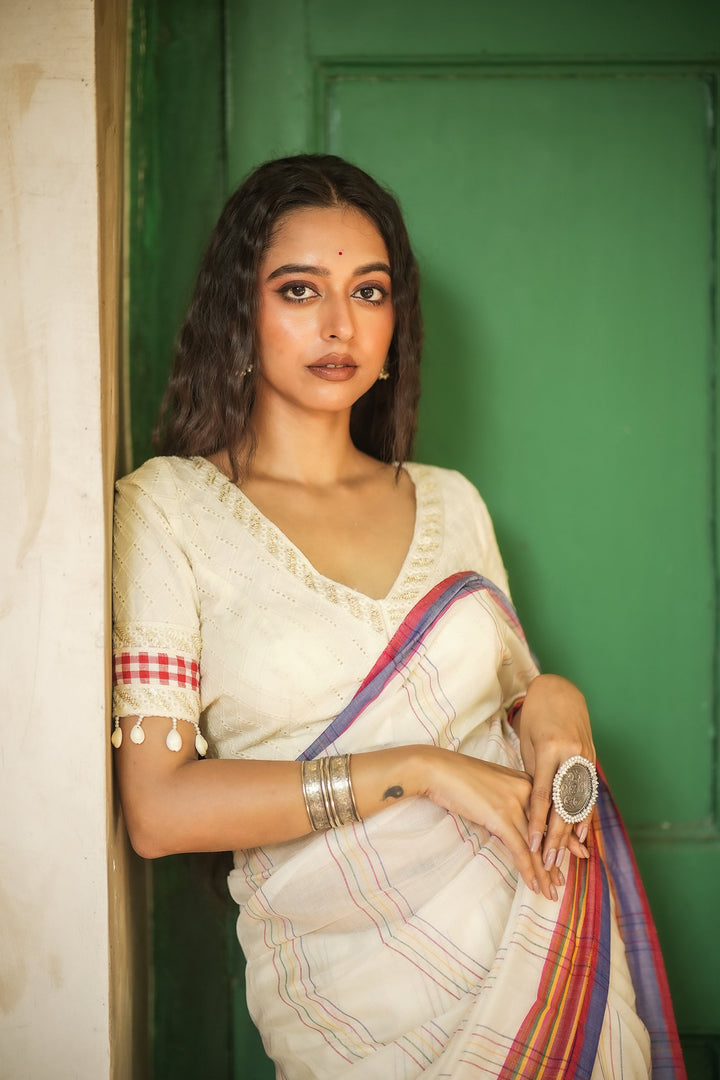 Ivory Shell Pure Cotton Blouse
