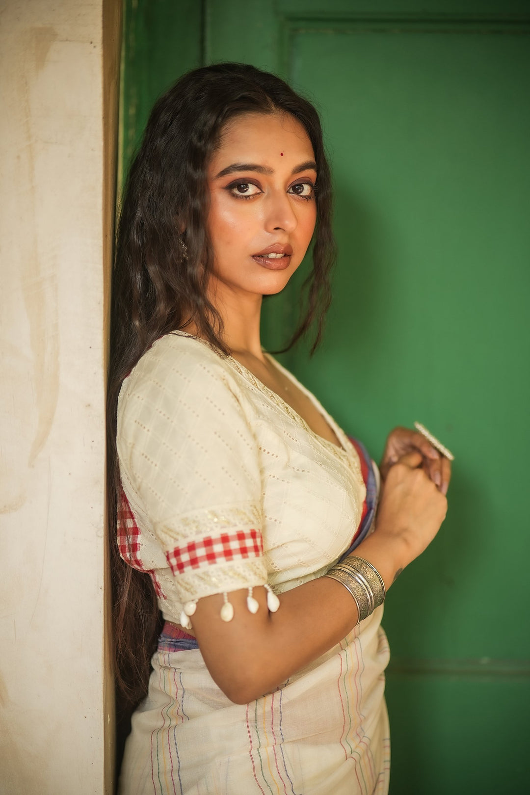 Ivory Shell Pure Cotton Blouse