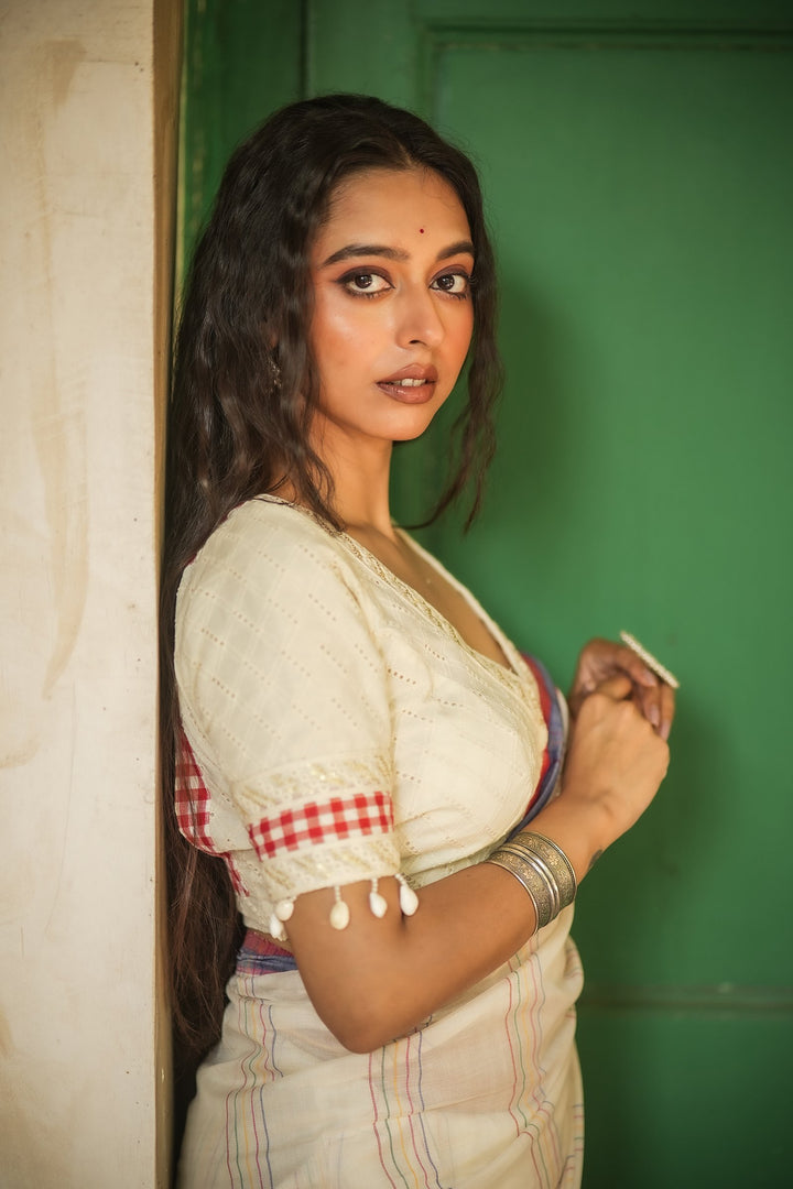 Ivory Shell Pure Cotton Blouse