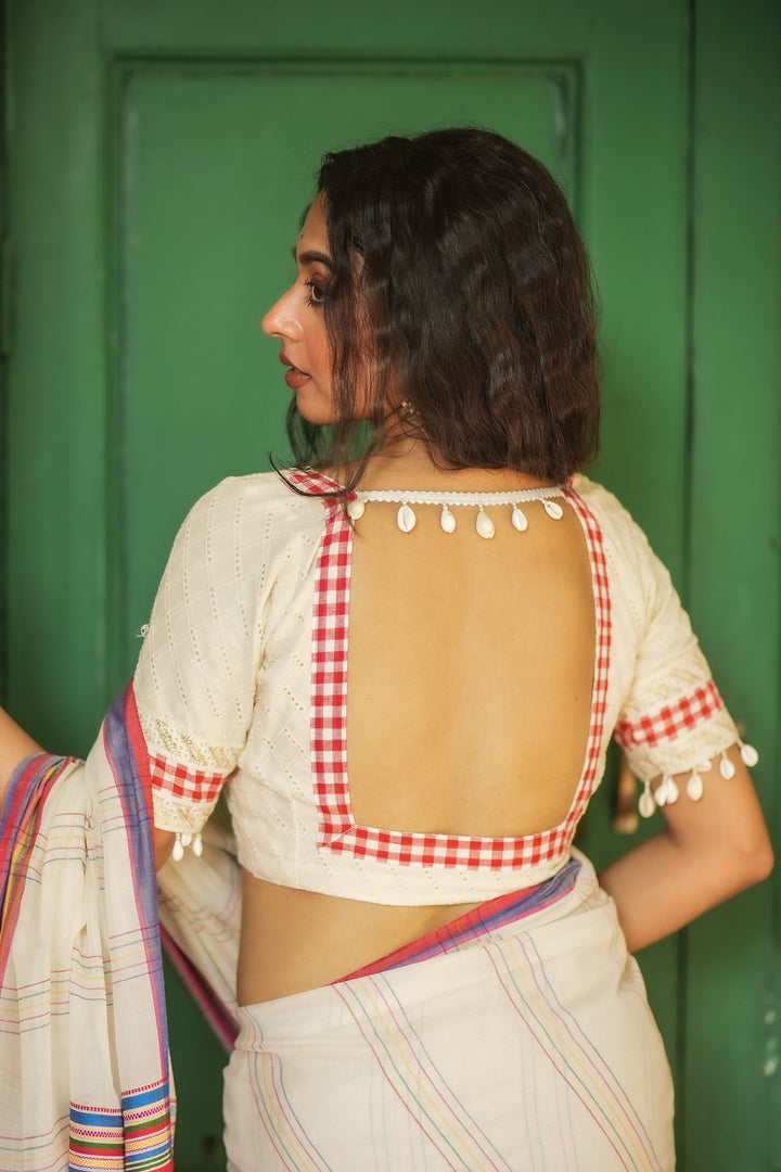 Ivory Shell Pure Cotton Blouse