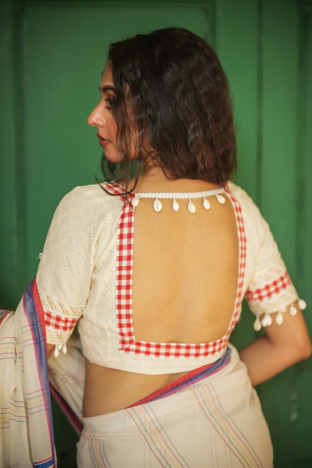 Ivory Shell Pure Cotton Blouse
