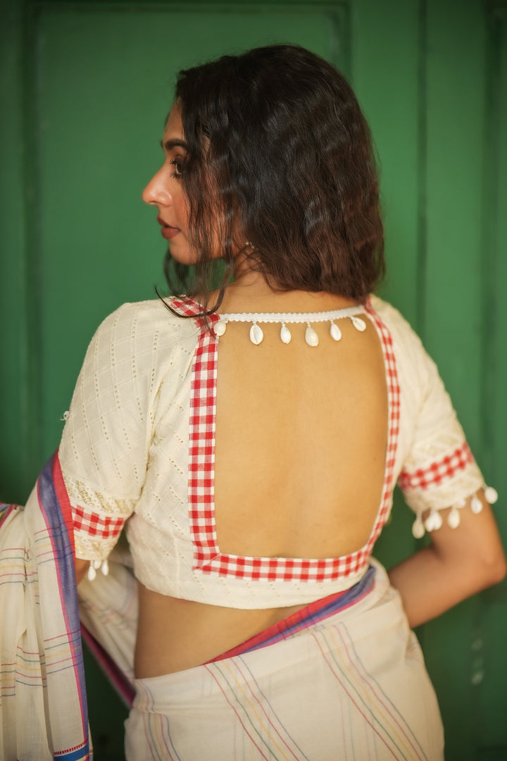 Ivory Shell Pure Cotton Blouse
