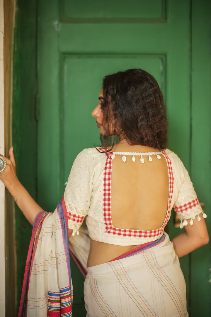 Ivory Shell Pure Cotton Blouse