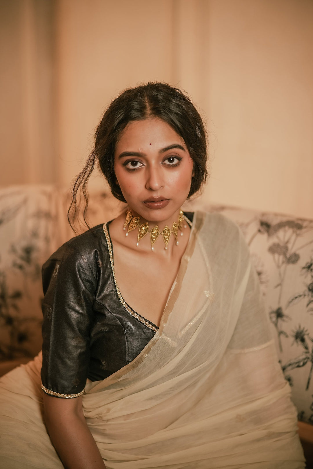 Antique Aura – Tussar Silk Zari Blouse