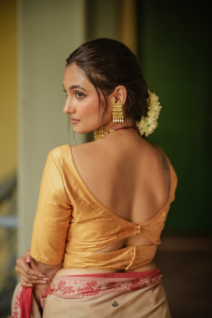 Antique Gold - Tussar Silk Blouse