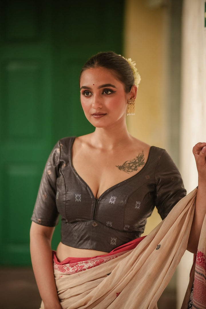 Antique Aura – Tussar Silk Blouse