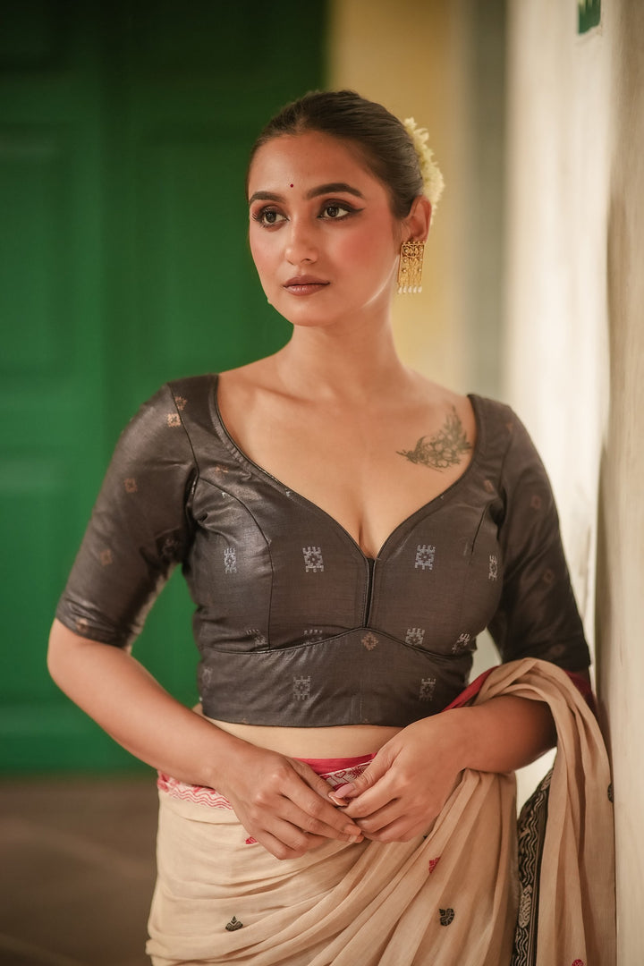 Antique Aura – Tussar Silk Blouse