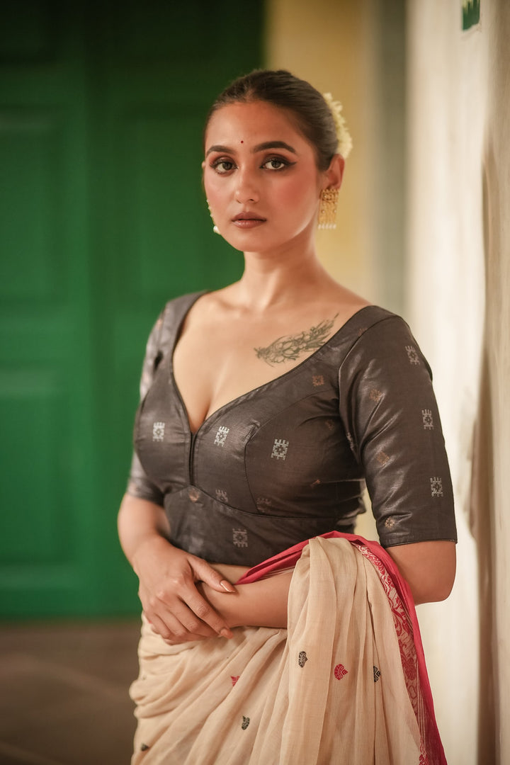 Antique Aura – Tussar Silk Blouse