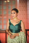 Emerald Gleam – Pure Silk Blouse