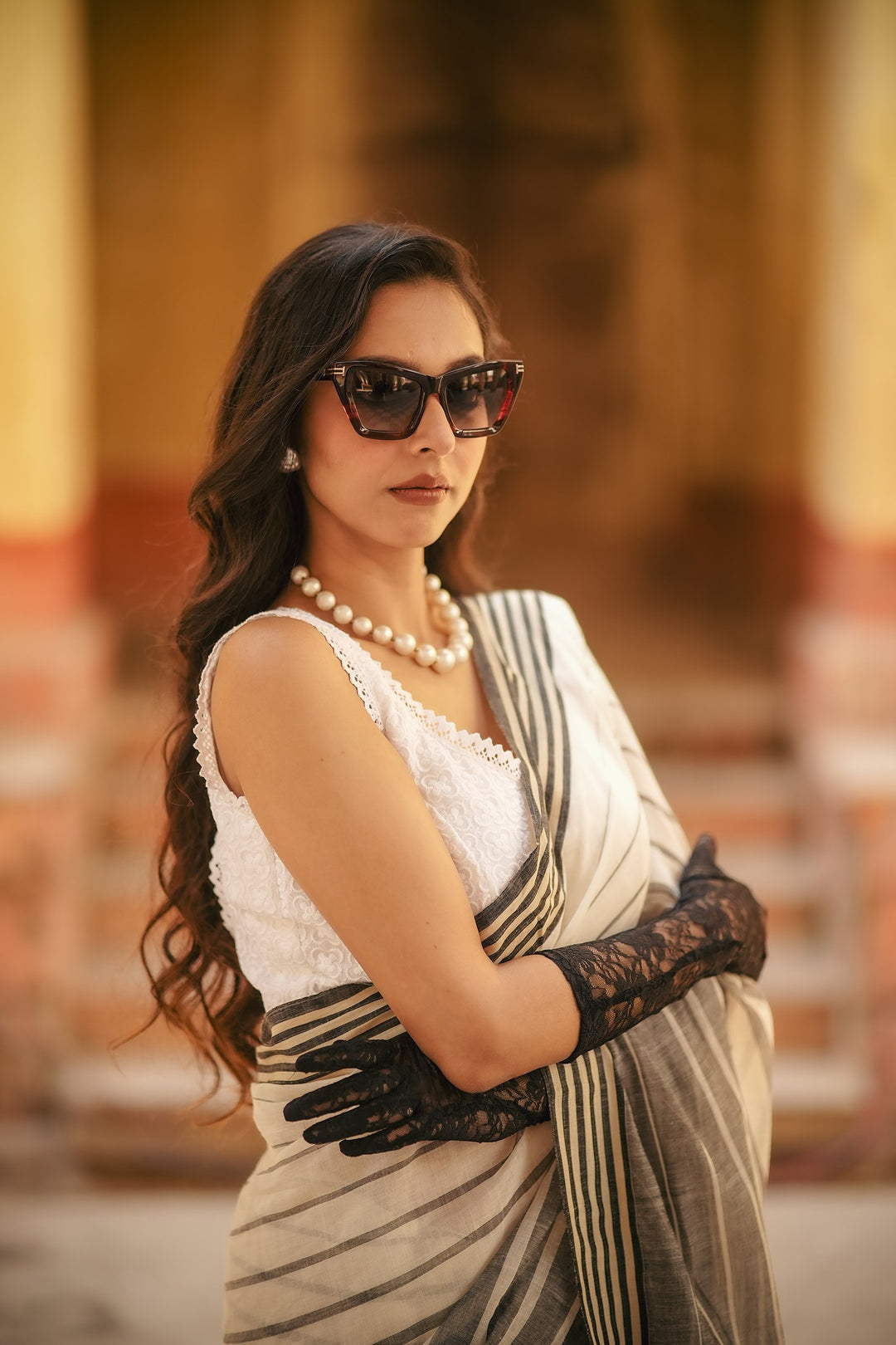 Floral Lace White Embroidery Sleeveless Blouse
