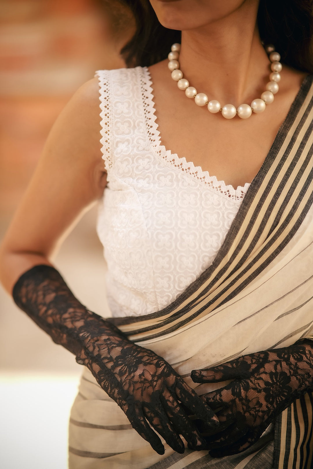 Floral Lace White Embroidery Sleeveless Blouse
