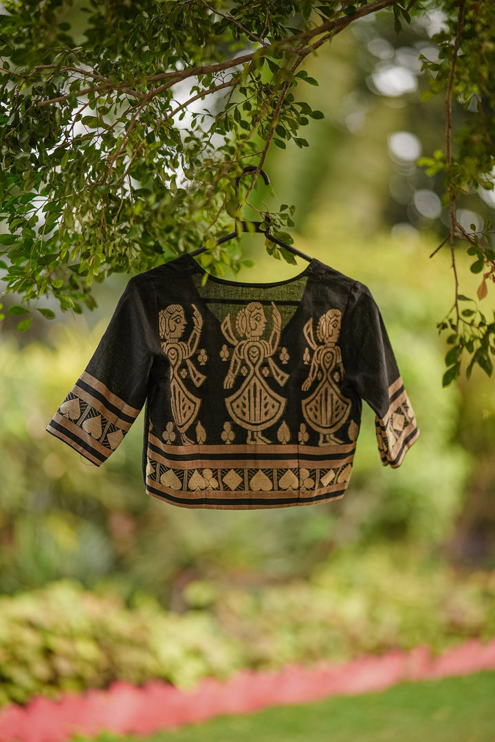 Putul Jamdani Blouse (Black)