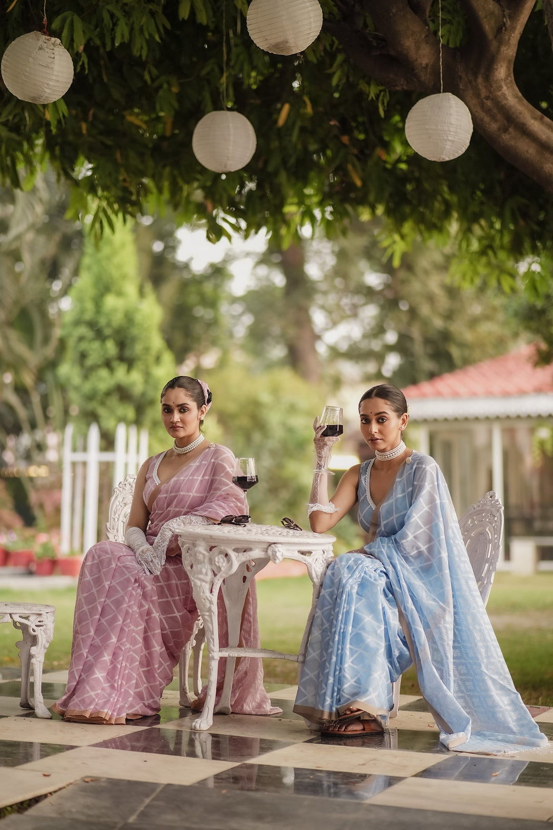 Elysian Pastel Sky Jamdani Saree