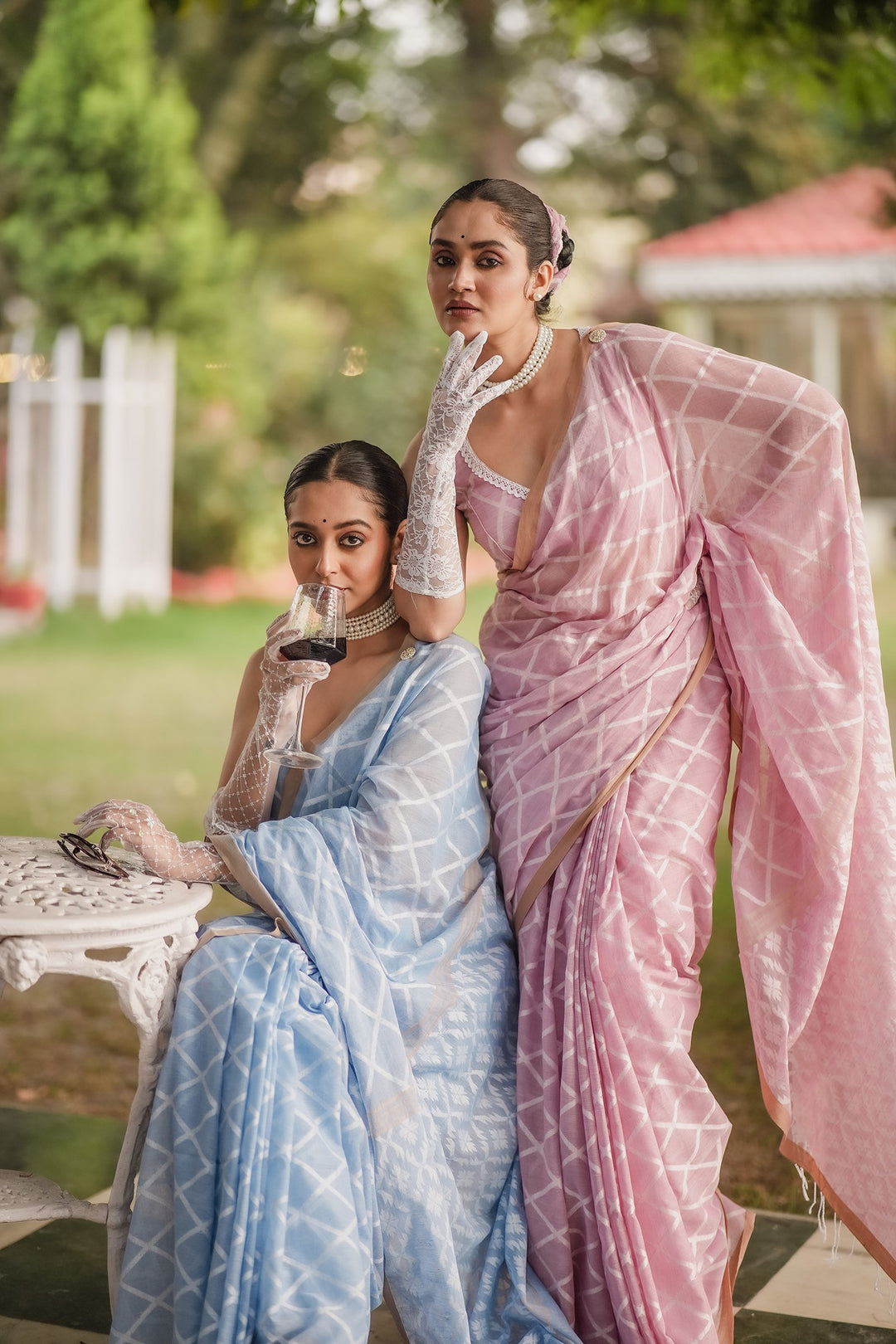 Elysian Pastel Sky Jamdani Saree