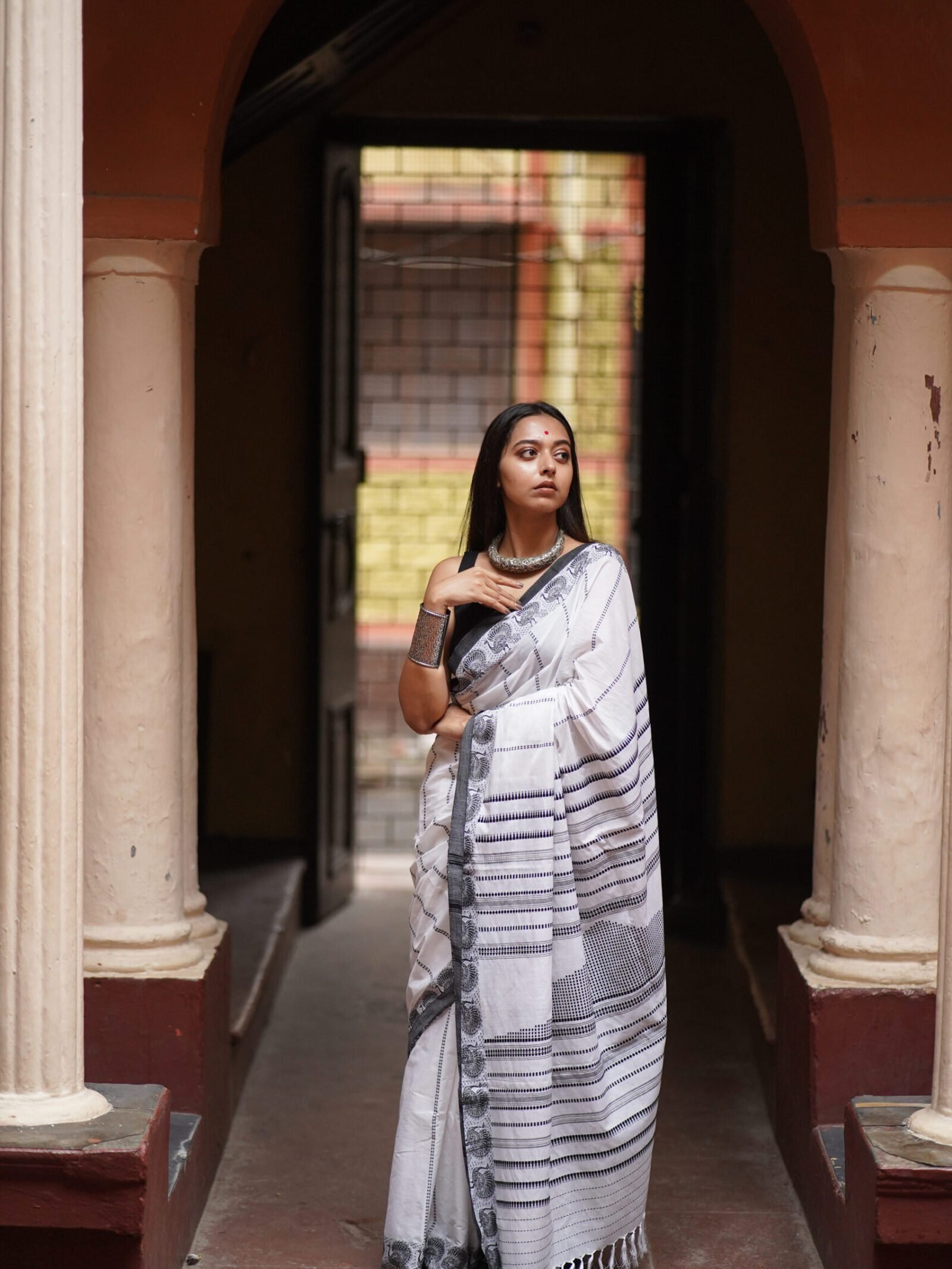 Peacock Pristine Begumpuri Saree