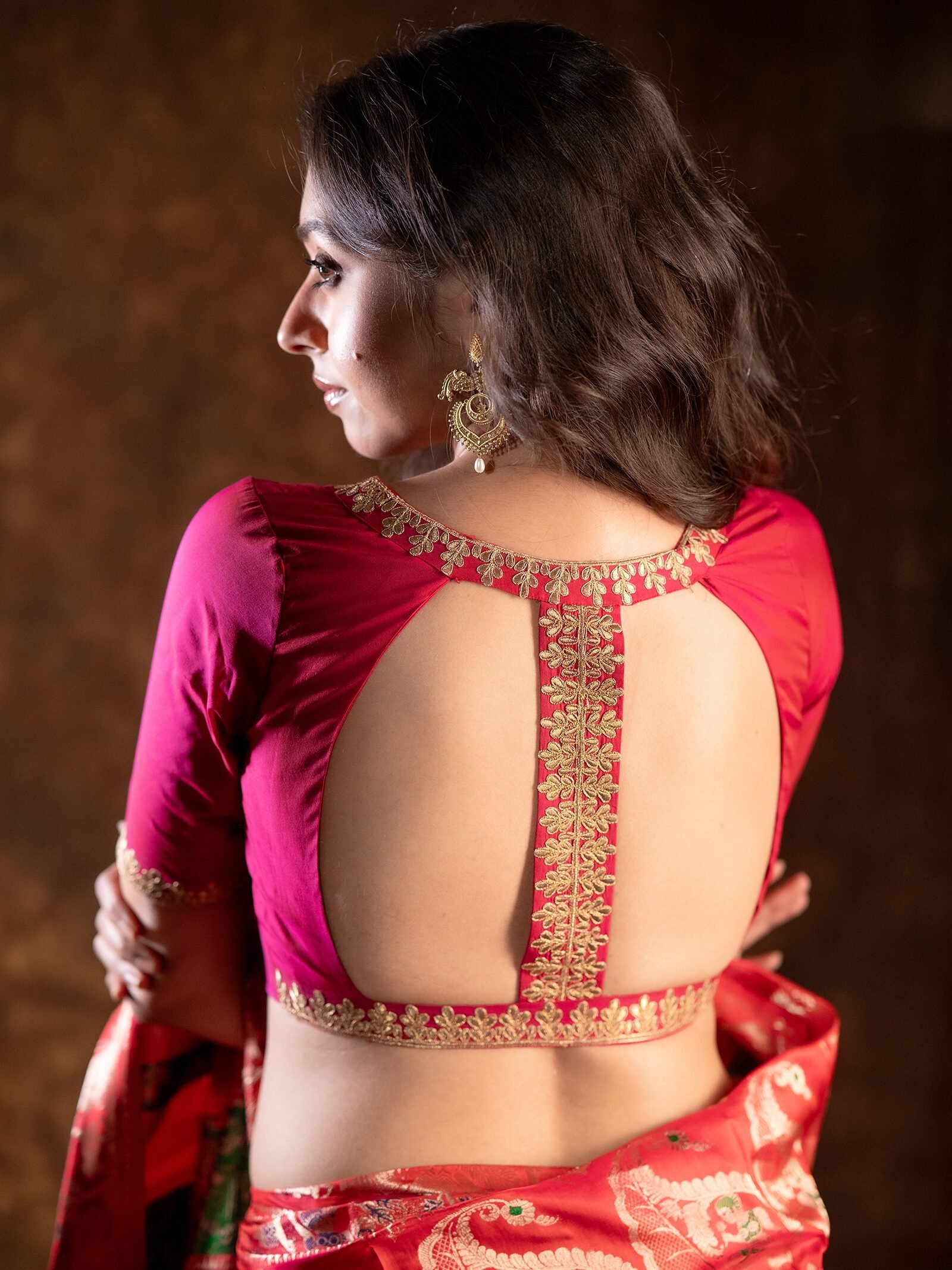 Maharani Ruby Heritage Zari Silk Blouse