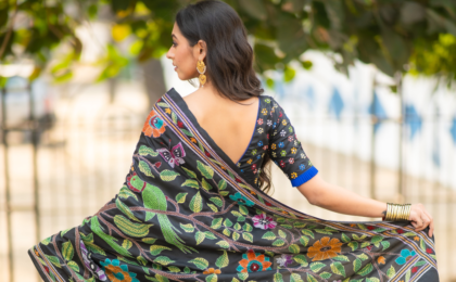 Authentic Handcrafted Kantha Stitch Sarees Online